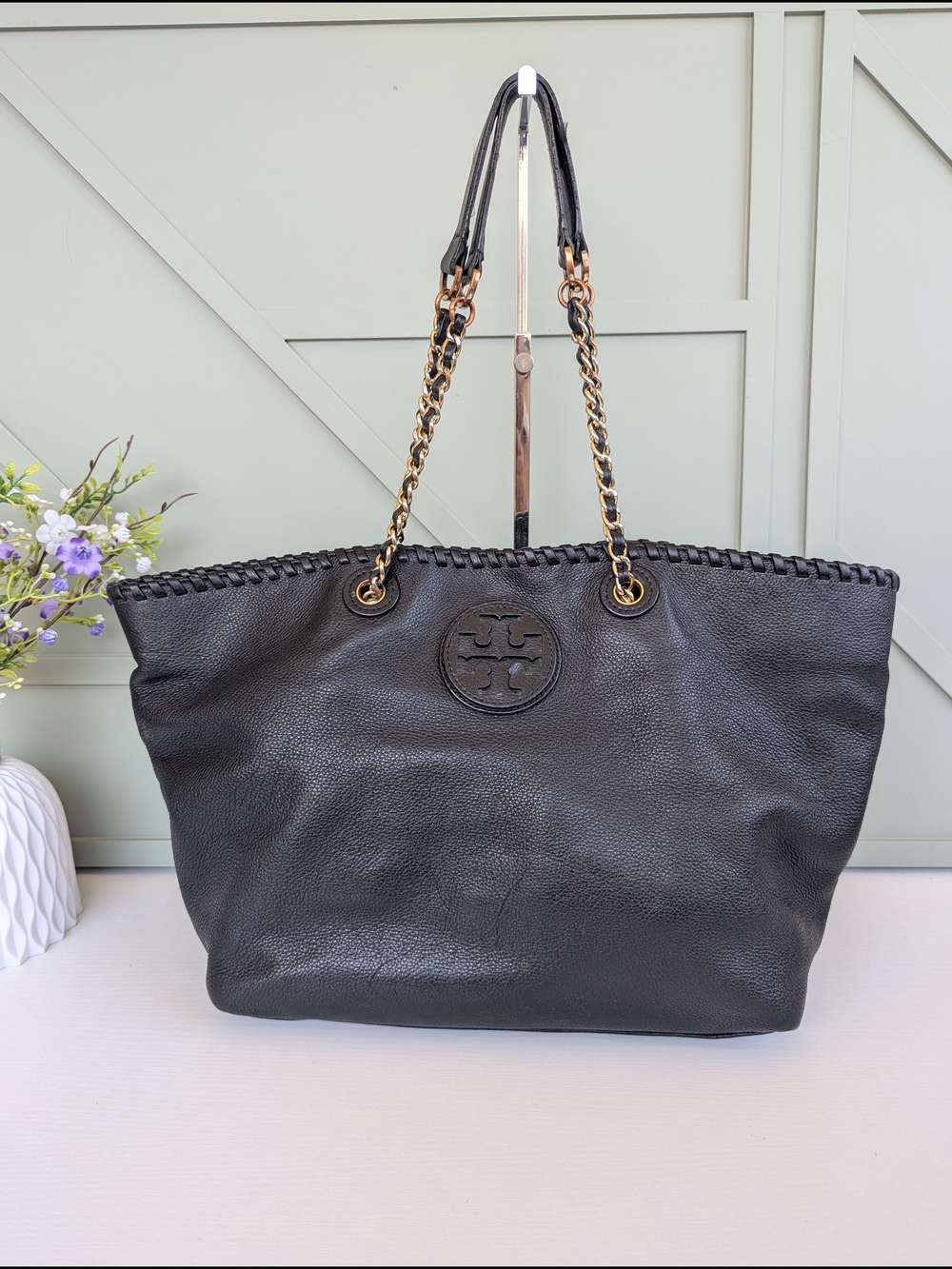 Tory Burch Marion Tote Leather Shoulder Bag